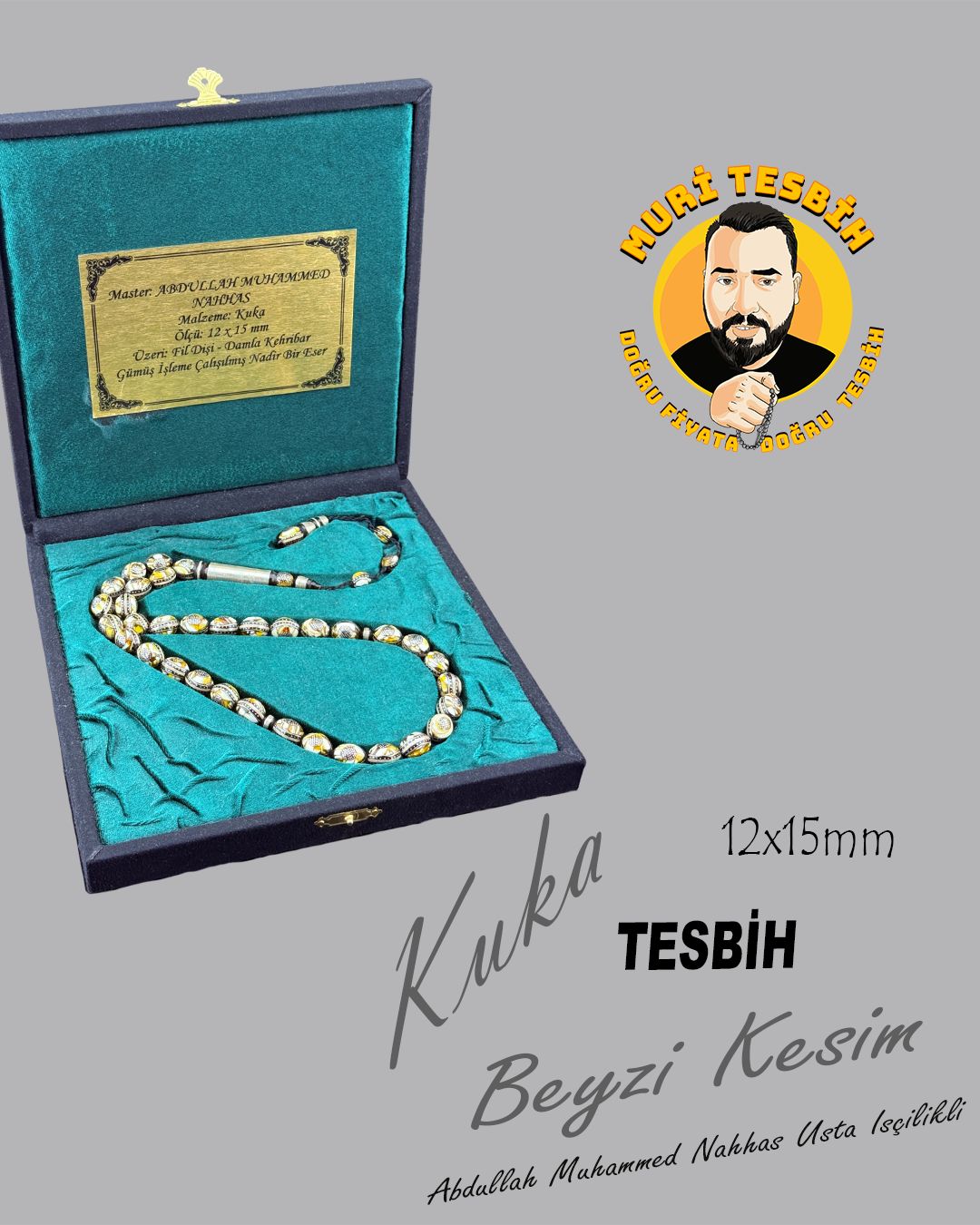 Beyzi Kesim Tesbih (12x15mm)