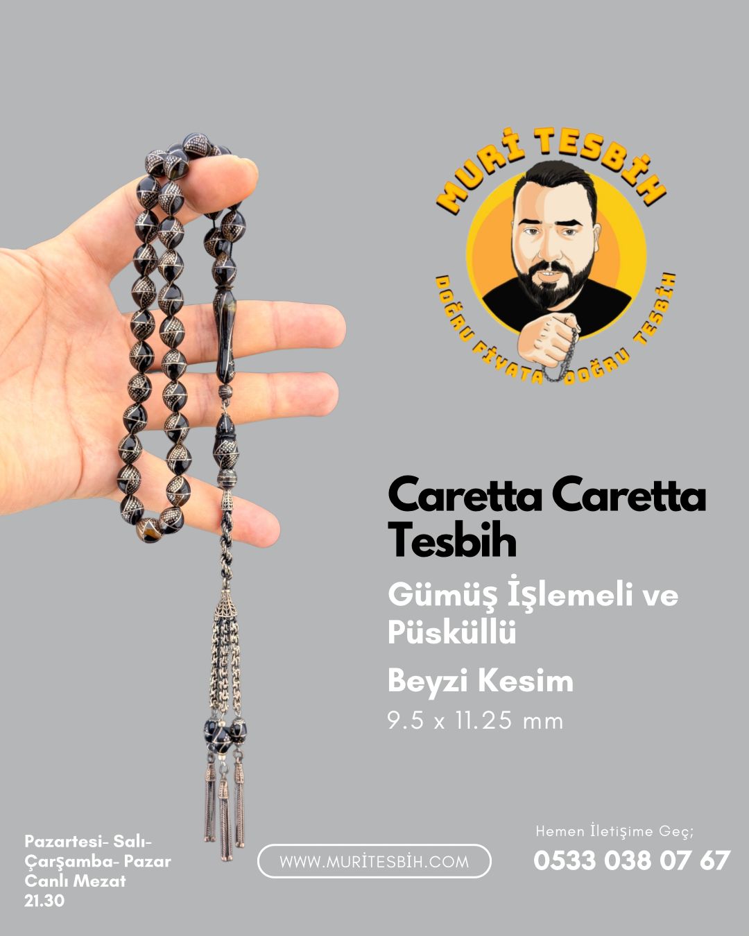 Caretta Caretta Gümüş İşlemeli Ve Püsküllü