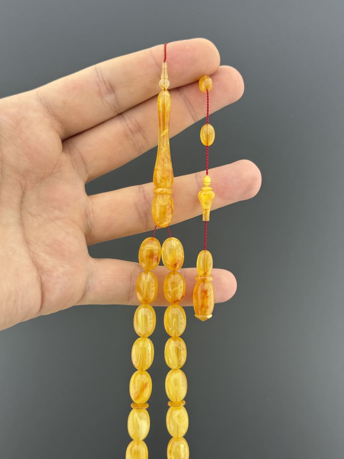 Alman Katalin Badem Kesim Eski Tesbih (9,50x14mm)