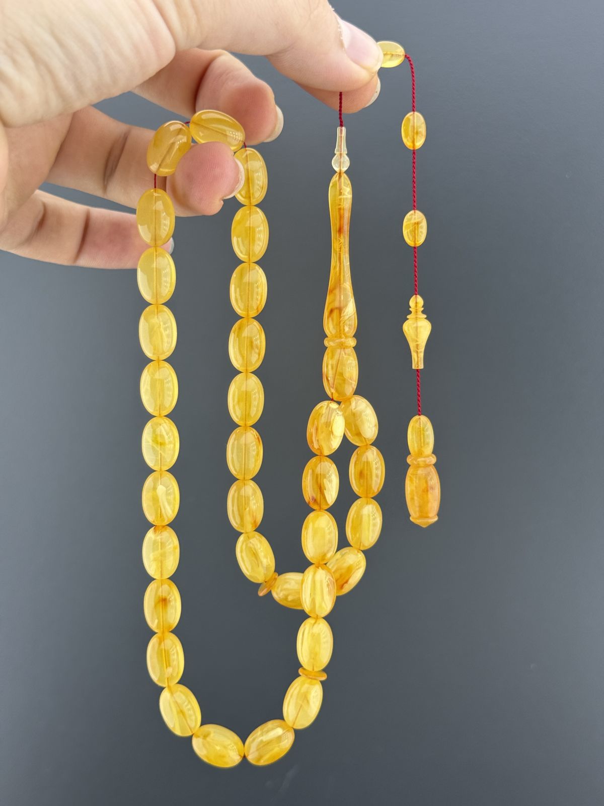 Alman Katalin Badem Kesim Eski Tesbih (9,50x14mm)