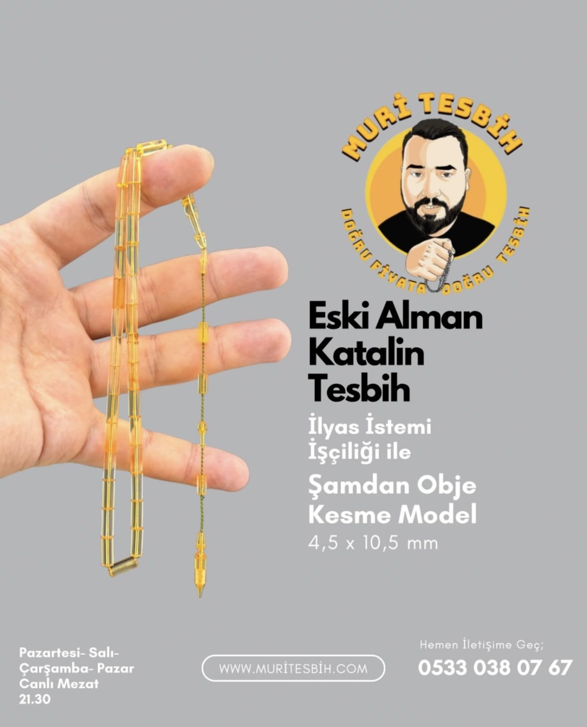 İlyas İstemi Eski Alman Katalin Şamdan Obje