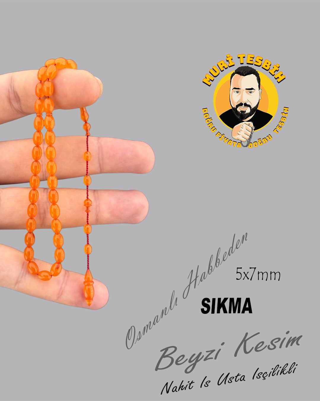 Beyzi Kesim Eski Tesbih (5x7mm)