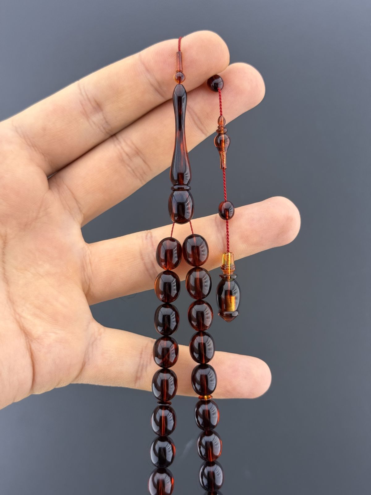 Alman Katalin Badem Kesim Eski Tesbih (9x11mm)