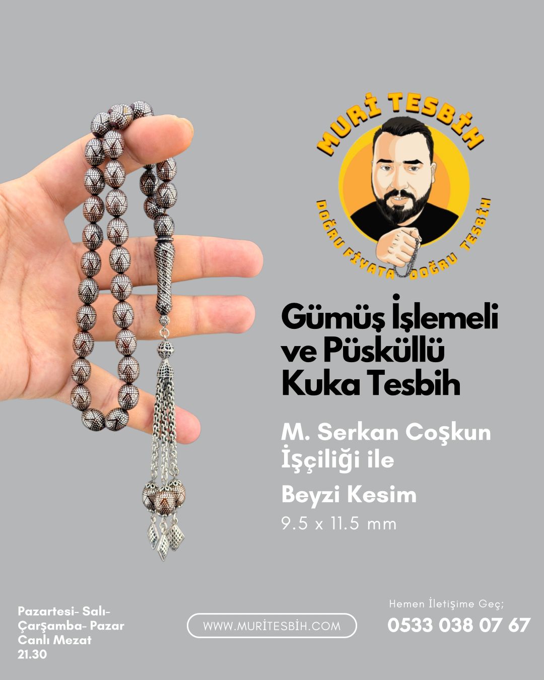 M.serkan Coşkun Kuka Gümüş İşlemeli Ve Püsküllü