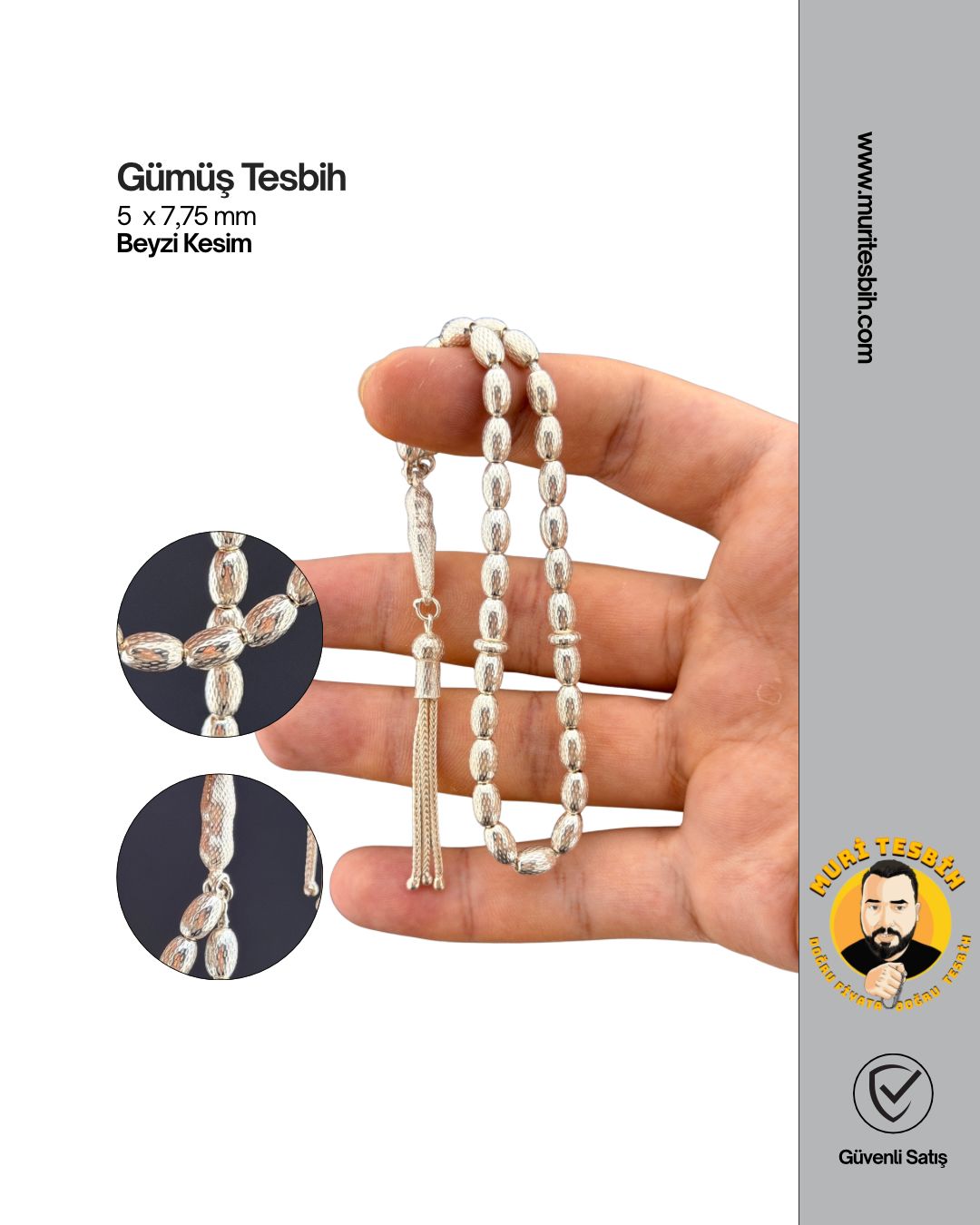 20 Gr Gümüş Tesbih