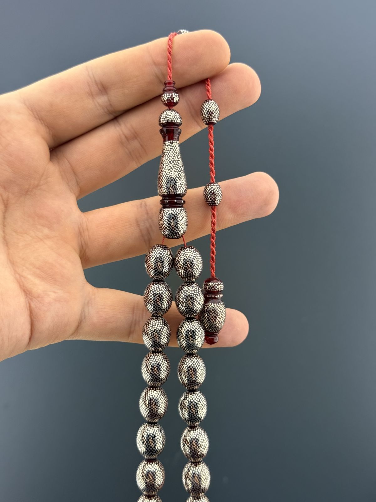 Kehribar Beyzi Kesim Tesbih (10x12mm)