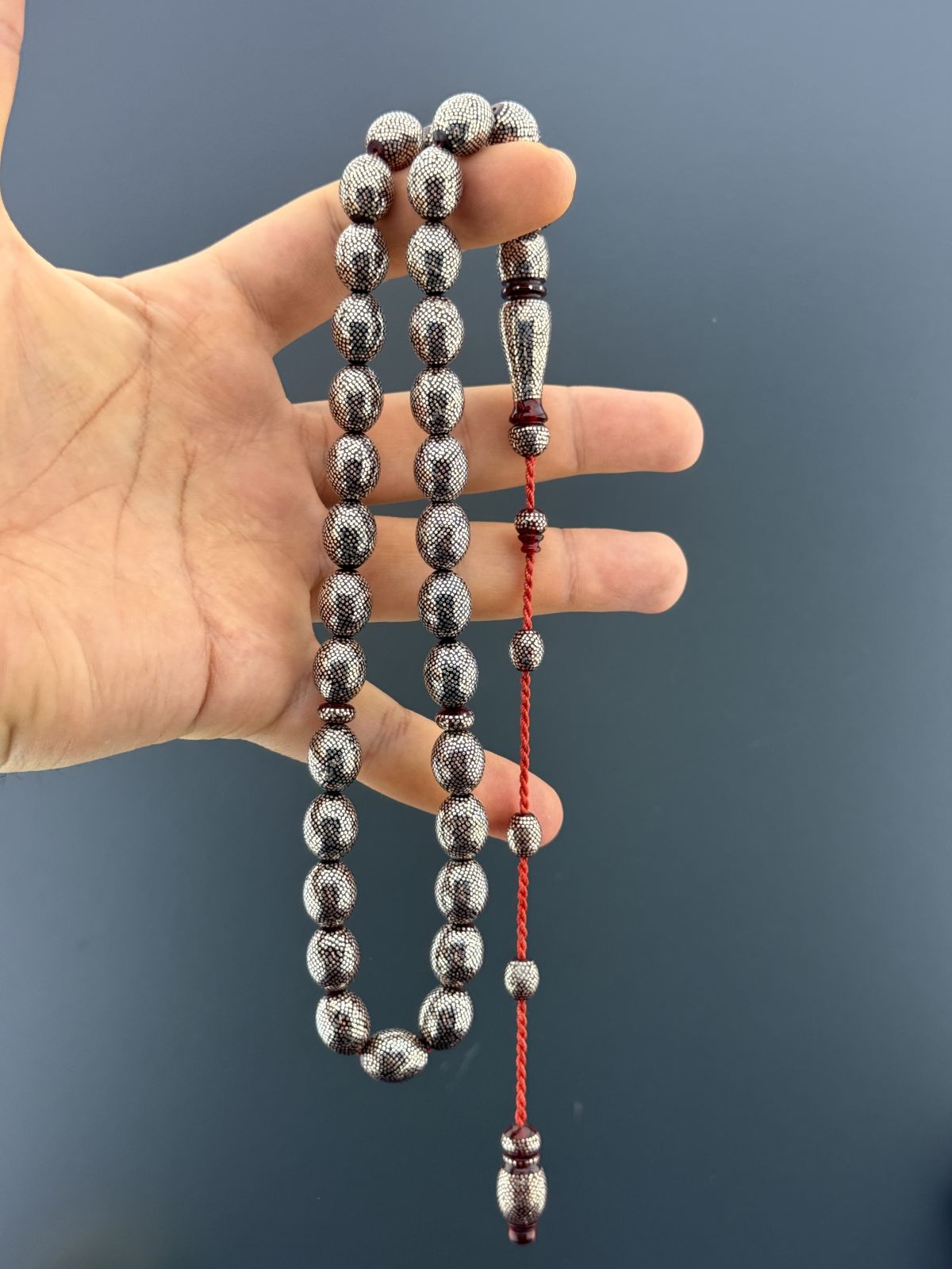 Kehribar Beyzi Kesim Tesbih (10x12mm)