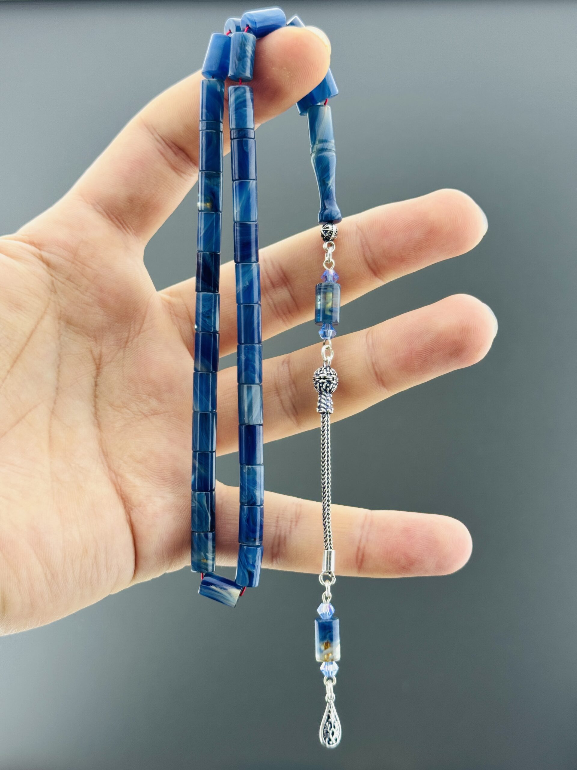 6,7 GR 925 AYAR GÜMÜş PÜSKÜL SIKMA KEHRİBAR BEYZİ KESİM 7,50X10,75