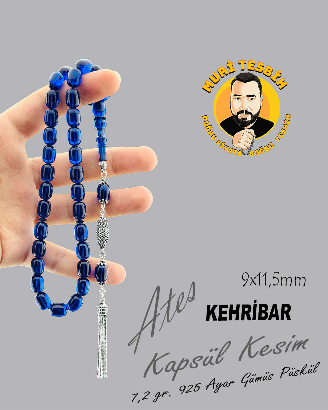 7,2 GR 925 AYAR GÜMÜŞ PÜSKÜL ATEŞ KEHRİBAR KAPSÜL KESİM 9X11,50