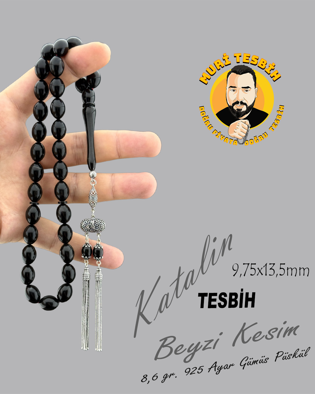 8,6 GR 925 AYAR GÜMÜŞ PÜSKÜL KATALİN BEYZİ KESİM 9,75X13,50