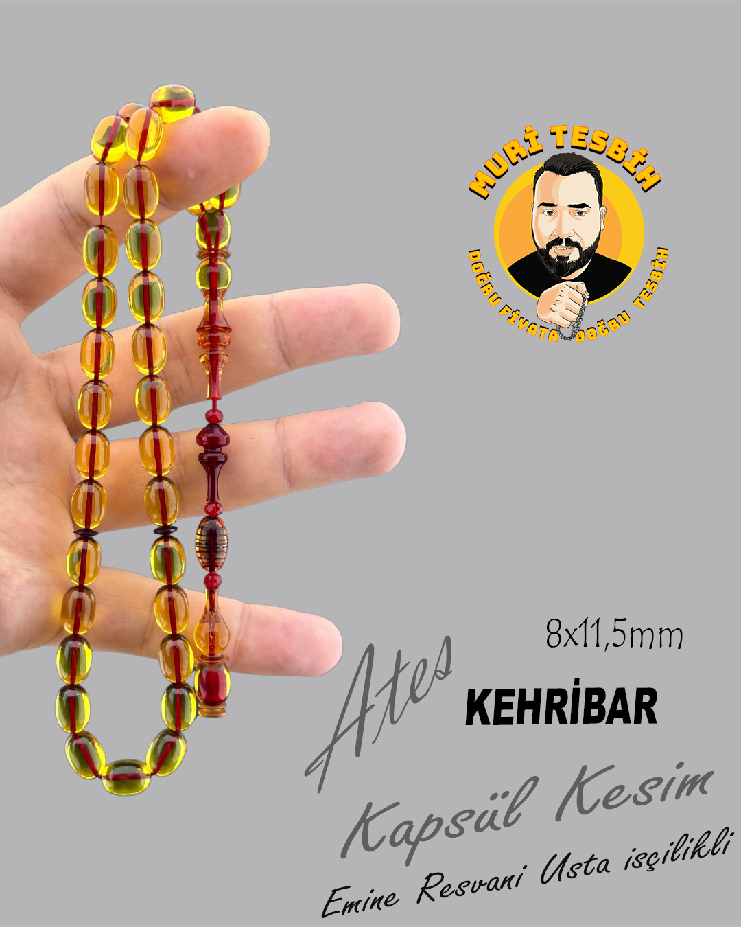 EMİNE REŞVANİ ATEŞ KEHRİBAR KAPSÜL KESİM 8X11,50
