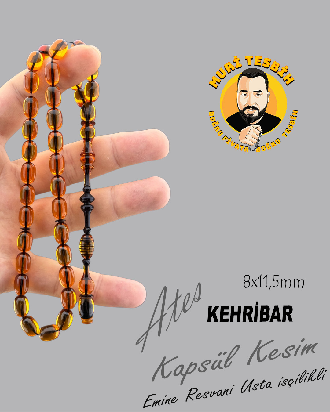 EMİNE REŞVANİ ATEŞ KEHRİBAR KAPSÜL KESİM 8X11,50