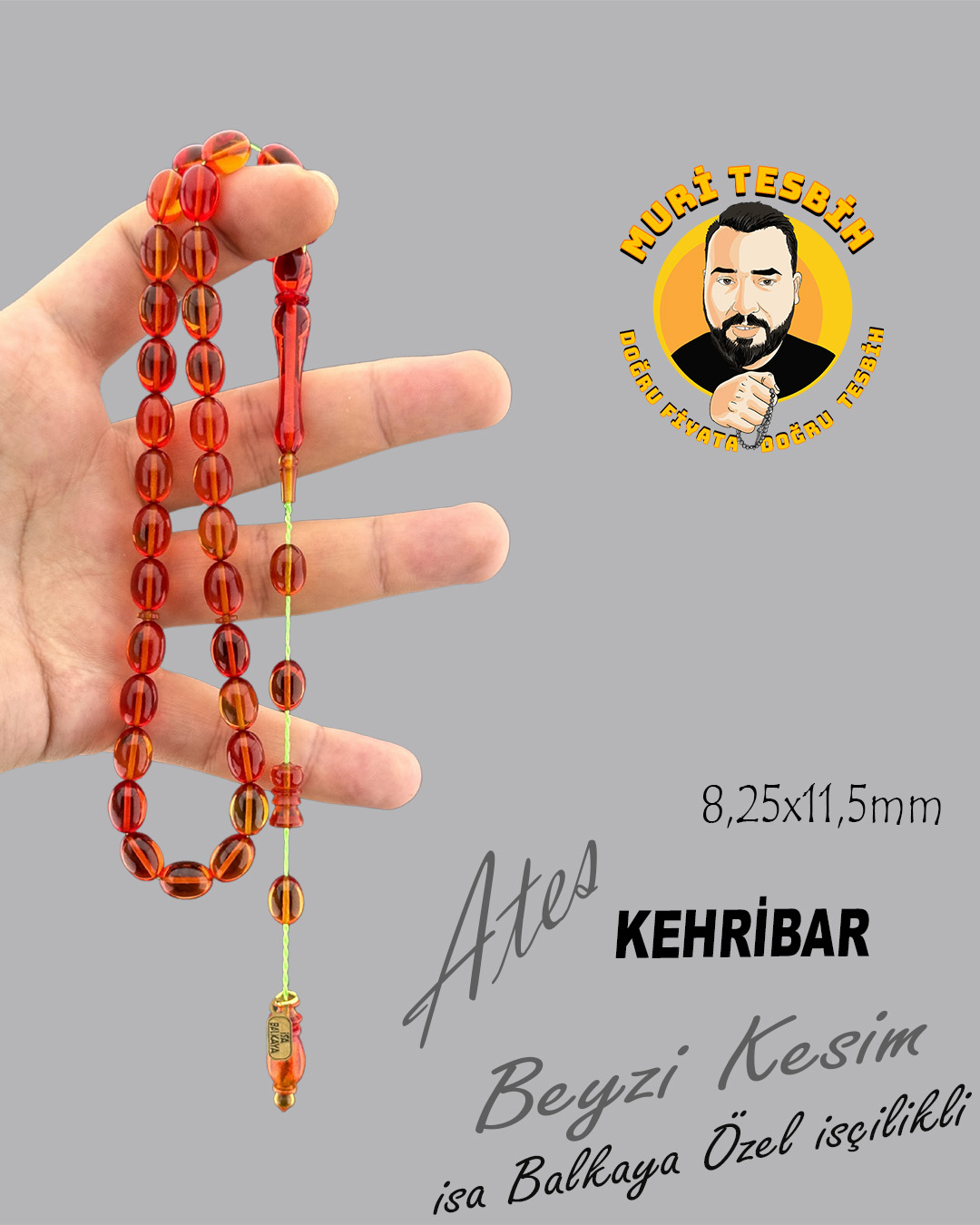 İSA BALKAYA ATEŞ KEHRİBAR BEYZİ KESİM 8,25X11,50
