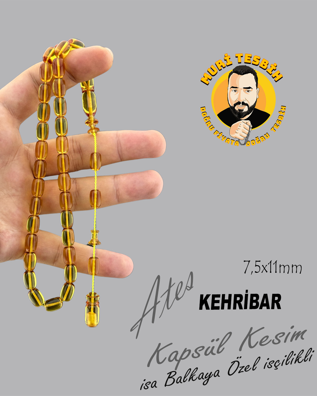 İSA BALKAYA ATEŞ KEHRİBAR KAPSÜL KESİM 7,50X11