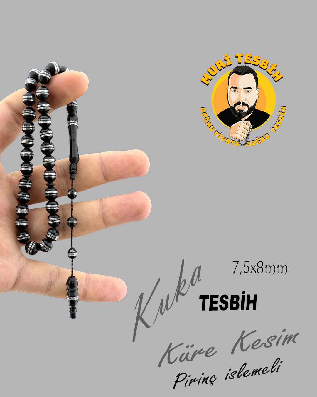 PİRİNÇ İŞLEMELİ KUKA KÜRE KESİM 7,50X8