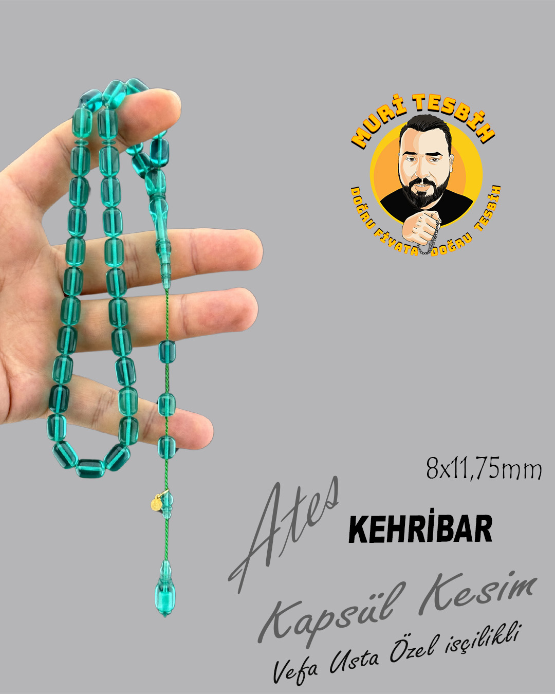 VEFA USTA ATEŞ KEHRİBAR KAPSÜL KESİM 8X11,75