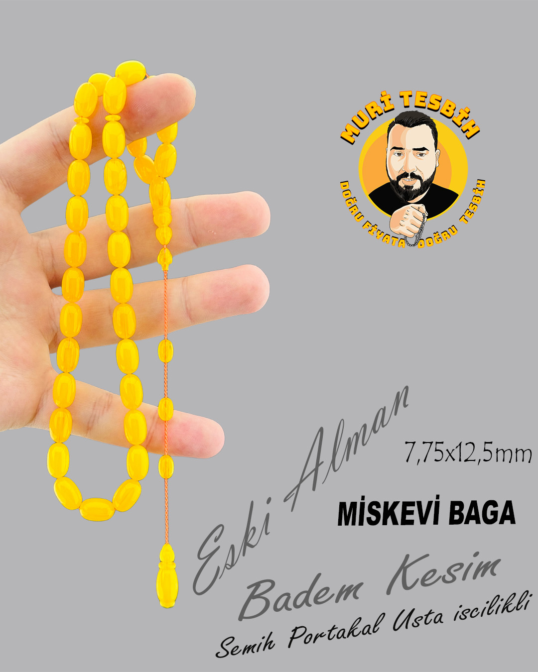 SEMİH PORTAKAL HABBE MİSKEVİ BADEM KESİM 7,75X12,50