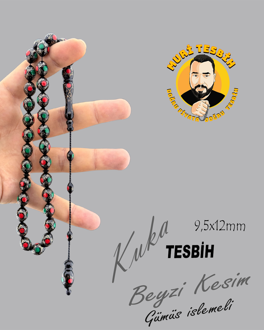 GÜMÜŞ İŞLEMELİ KUKA BEYZİ KESİM 9,50X12