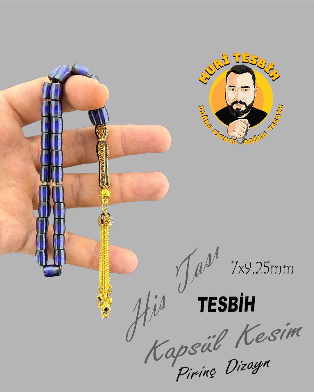 HİS TAŞI PİRİNÇ PÜSKÜL KAPSÜL KESİM 7X9,25mm