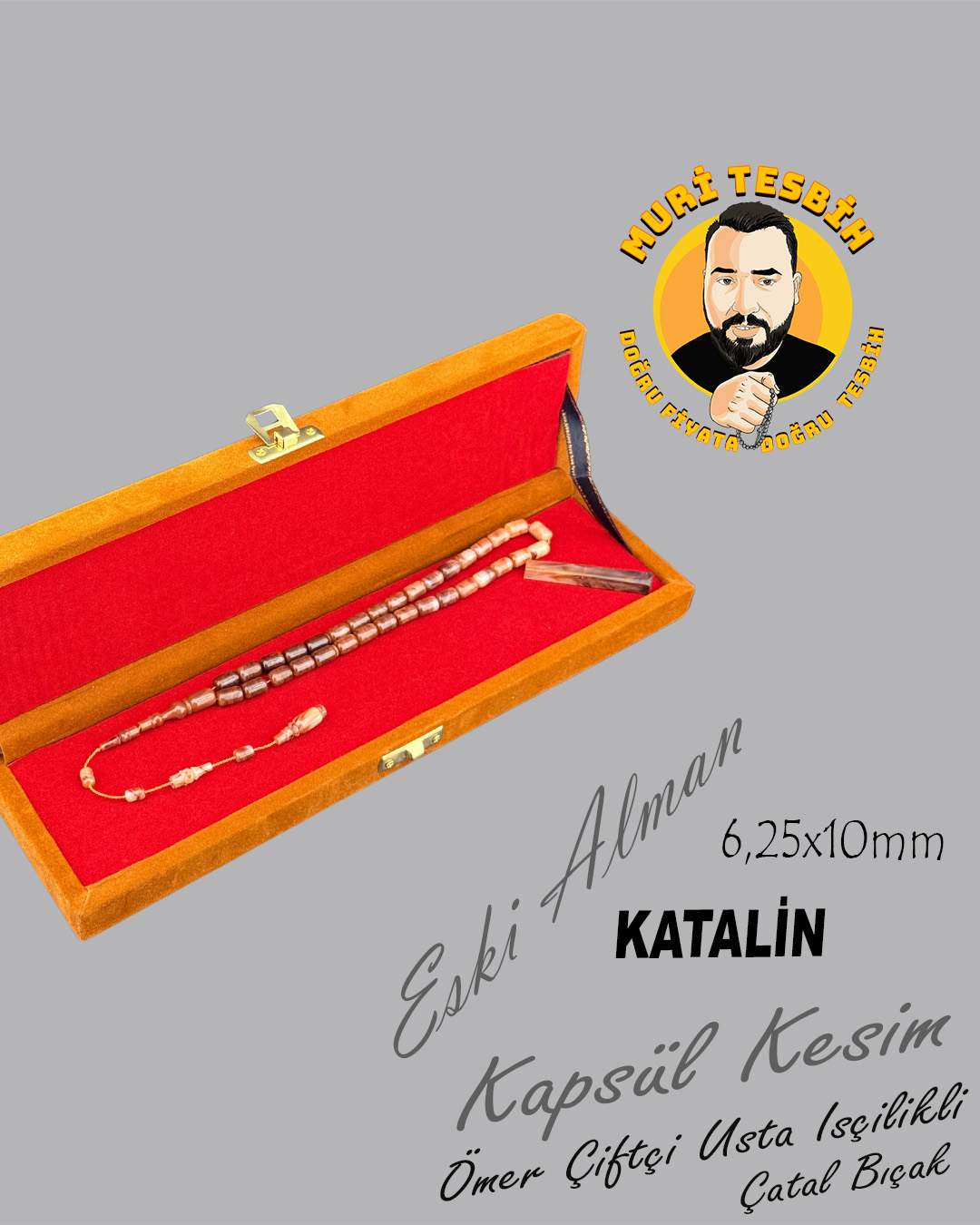 ÖMER ÇİFTÇİ ÇATAL BIÇAK ESKİ ALMAN KATALİN  KASPÜL MODEL 6,25X10mm