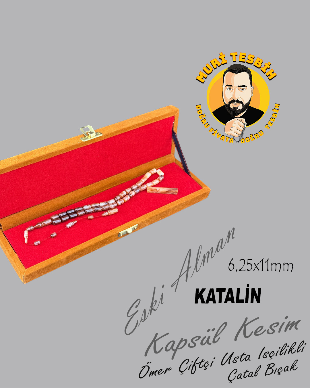 ÖMER ÇİFTÇİ ÇATAL BIÇAK ESKİ ALMAN KATALİN  KASPÜL MODEL 6,25X11mm