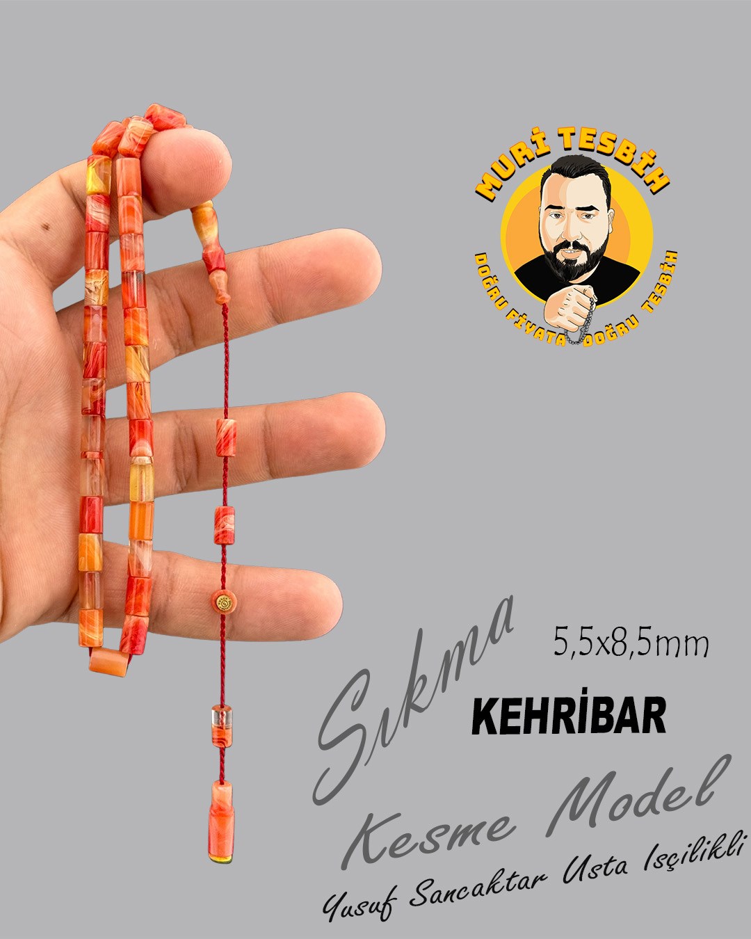 YUSUF SANCAKTAR SIKMA KEHRİBAR KESME MODEL 5,50X8,50