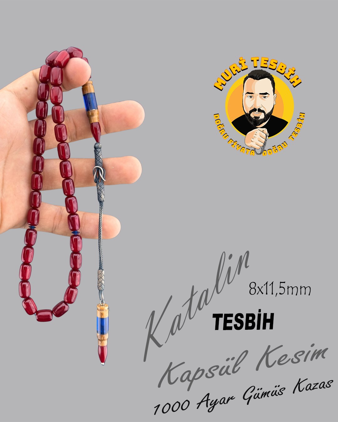1000 AYAR GÜMÜŞ KAZAS EMİNE REŞVANİ KATALİN KAPSÜL KESİM 8X11,50