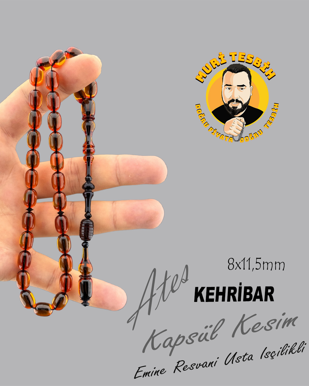 EMİNE REŞVANİ ATEŞ KEHRİBAR KAPSÜL KESİM 8X11,50