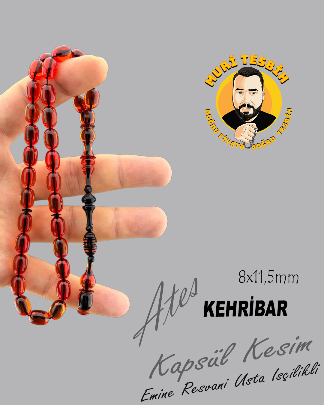 EMİNE REŞVANİ ATEŞ KEHRİBAR KAPSÜL KESİM 8X11,50
