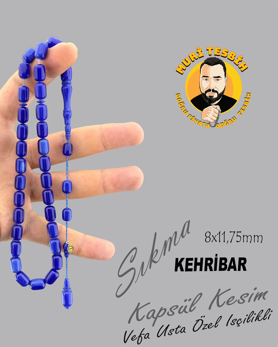 VEFA USTA SIKMA KEHRİBAR KAPSÜL KESİM 8X11,75