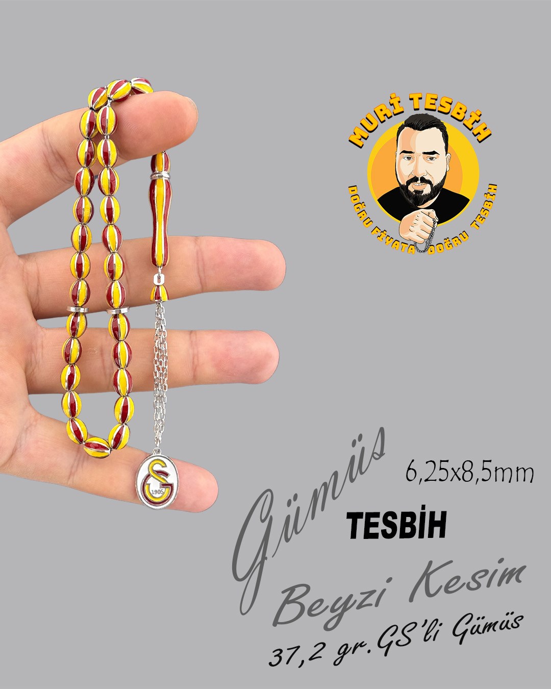 37,2 GR GS Lİ GÜMÜŞ BEYZİ KESİM 6,25X8,50