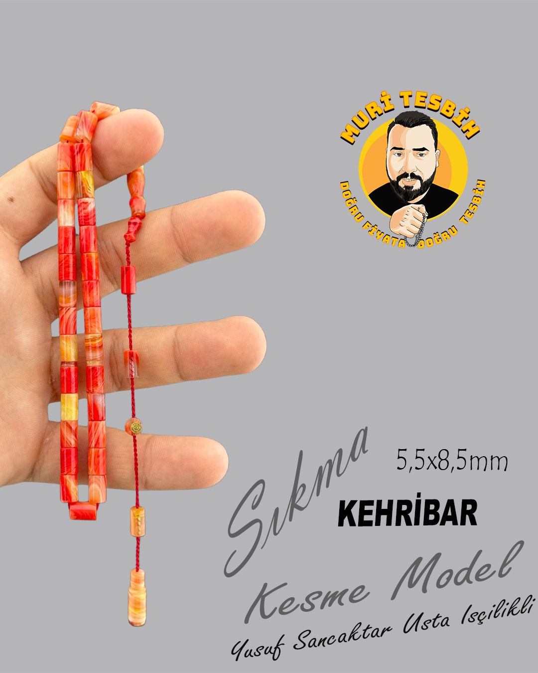 YUSUF SANCAKTAR SIKMA KEHRİBAR KESME MODEL 5,50X8,50