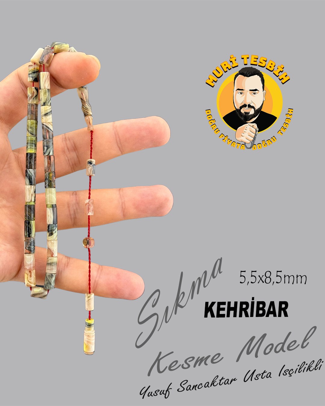YUSUF SANCAKTAR SIKMA KEHRİBAR KESME MODEL 5,50X8,50