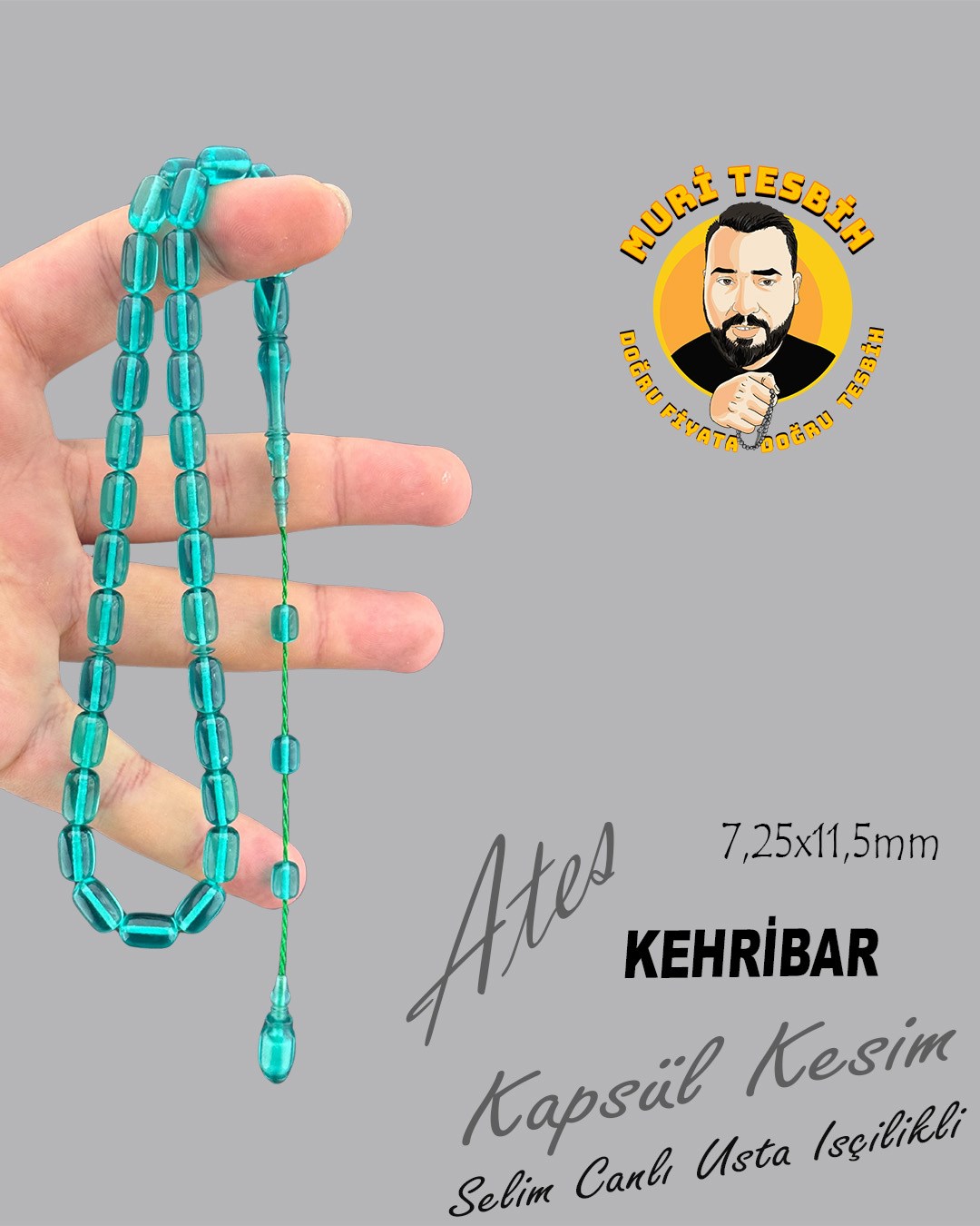 SELİM CANLI ATEŞ KEHRİBAR KAPSÜL KESİM 7,25X11,50