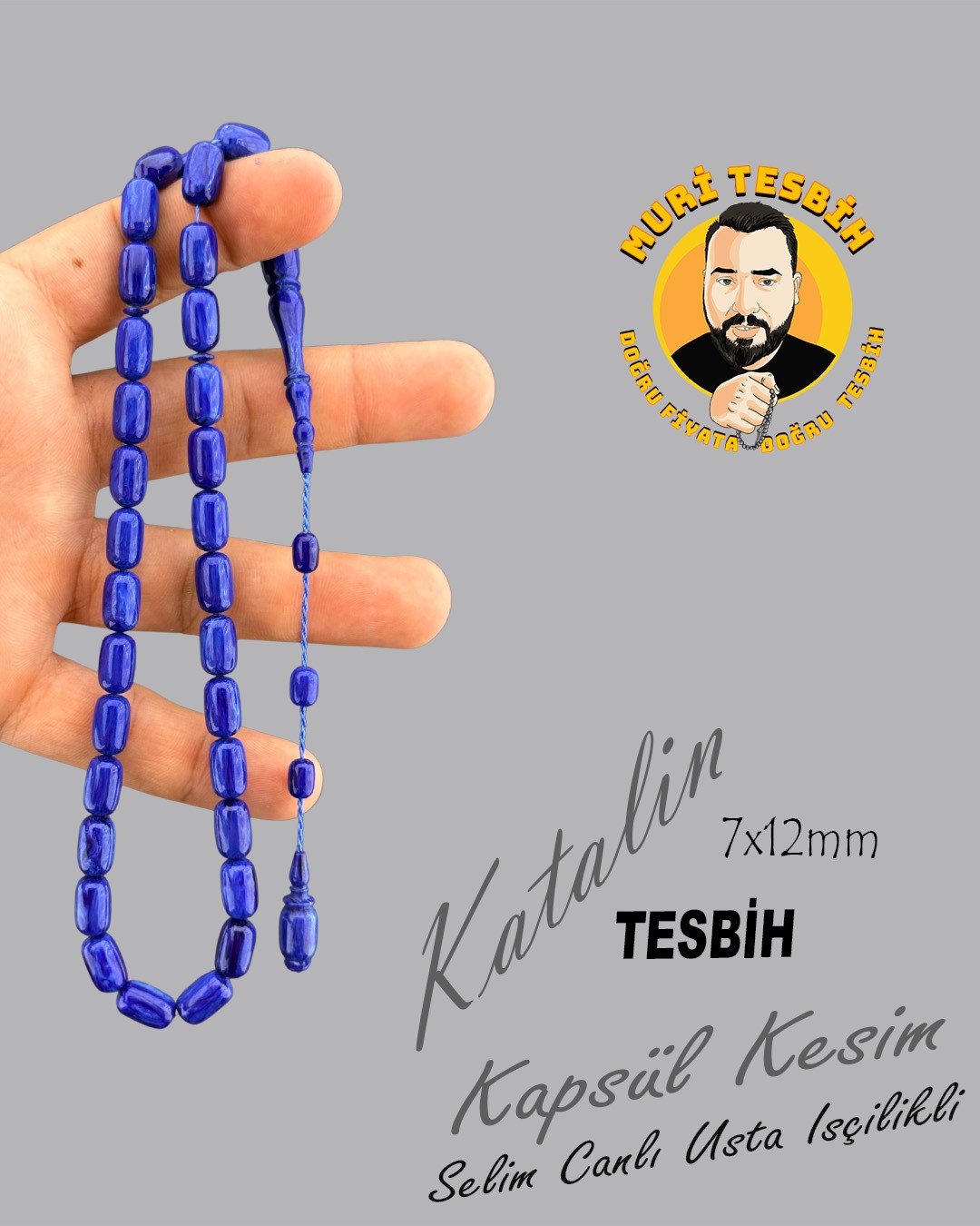 SELİM CANLI KATALİN TESBİH KAPSÜL KESİM 7X12mm