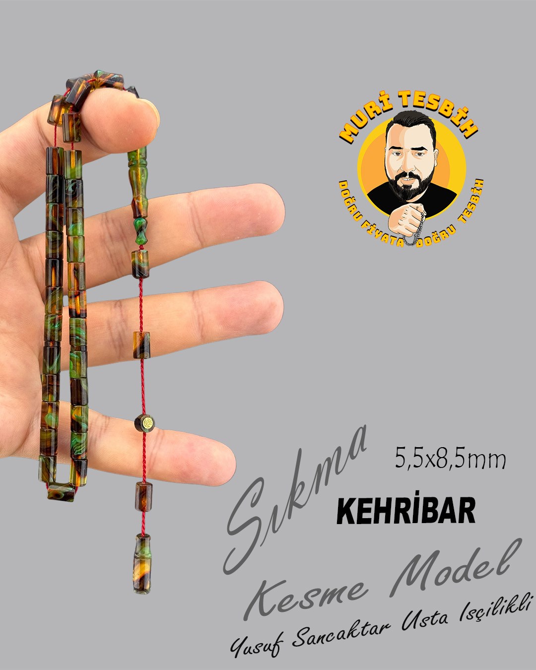 YUSUF SANCAKTAR SIKMA KEHRİBAR KESME MODEL 5,50X8,50