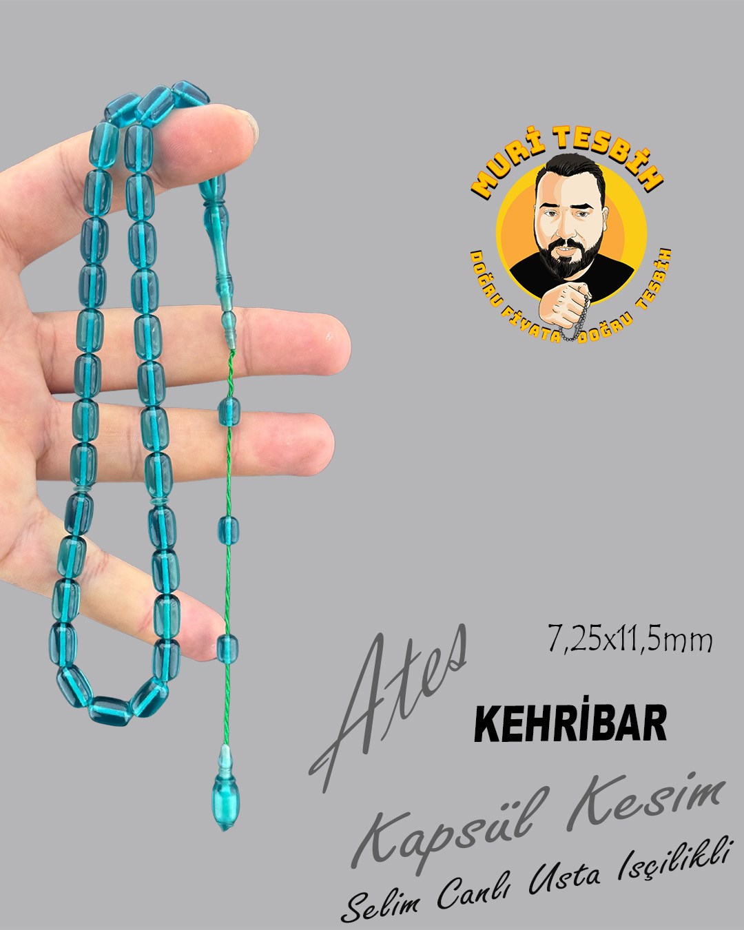 SELİM CANLI ATEŞ KEHRİBAR KAPSÜL KESİM 7,25X11,50